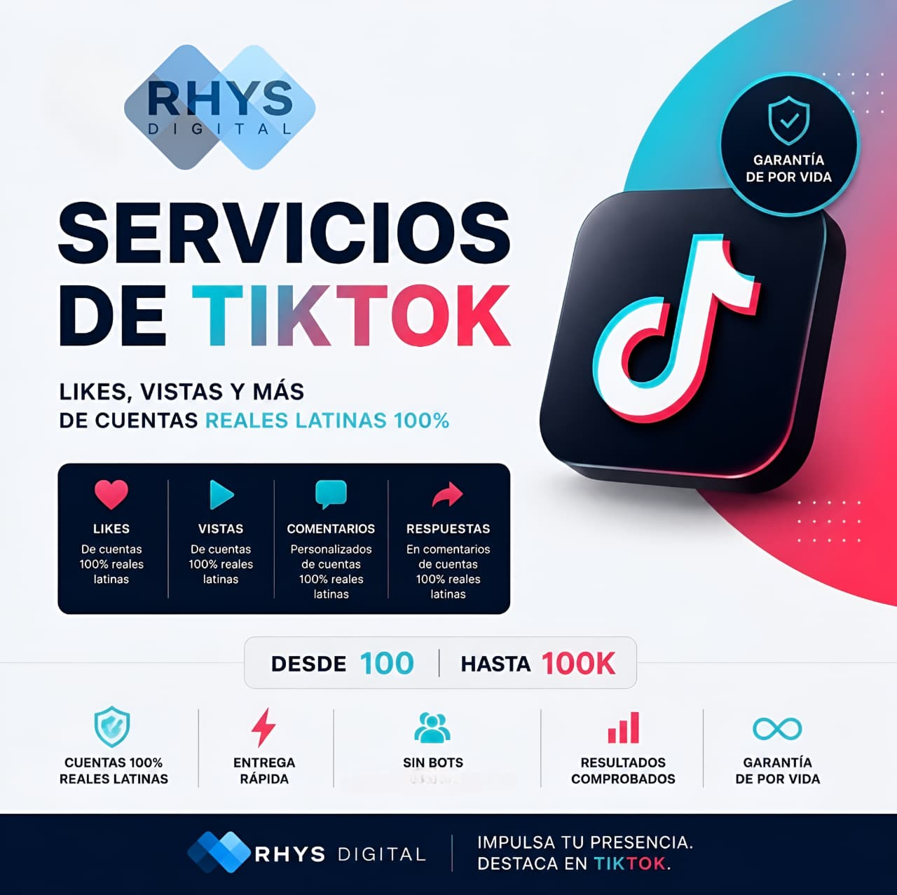 Servicios de TikTok — Likes, Vistas y más